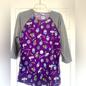 Women’s L jersey style T-shirt.  Disney print